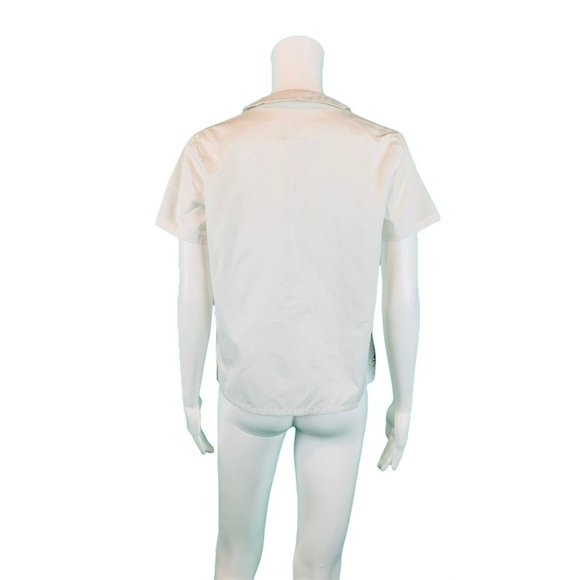 Vintage 60s Novelty Blouse Womens Small Printed Dream Pockets Girl Shirts - Picture 9 of 10